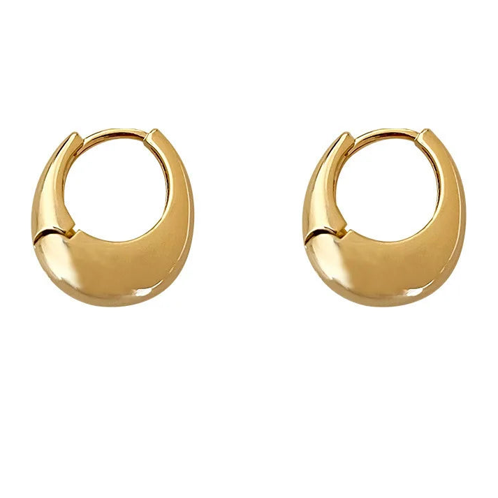 Elegant 3D Oval Earrings