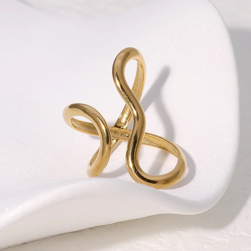 Gold Open Charm Ring