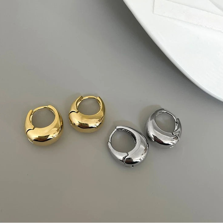 Elegant 3D Oval Earrings