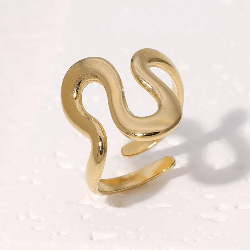 Gold Open Charm Ring