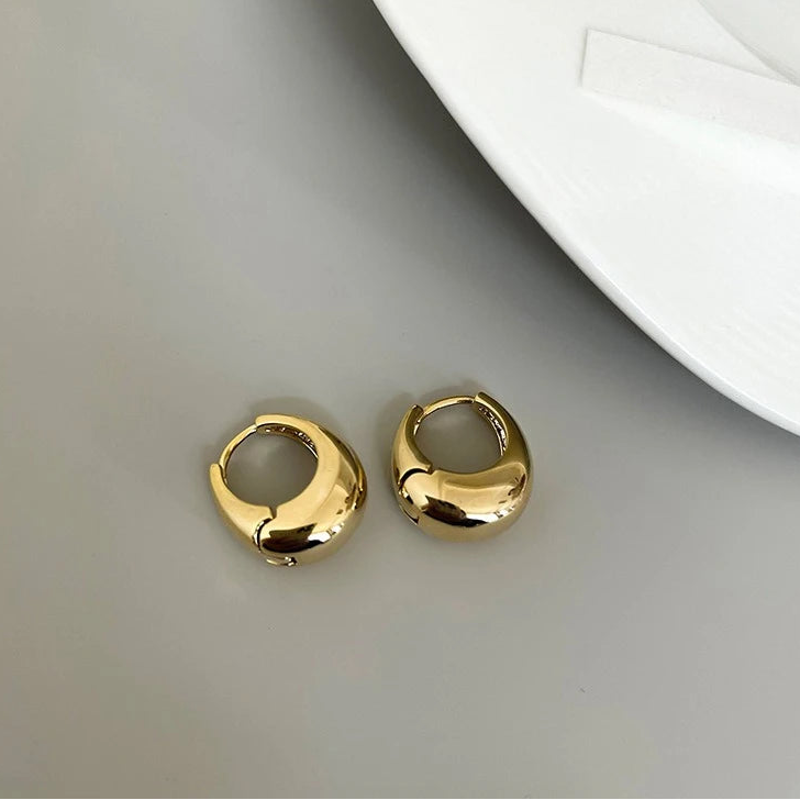 Elegant 3D Oval Earrings