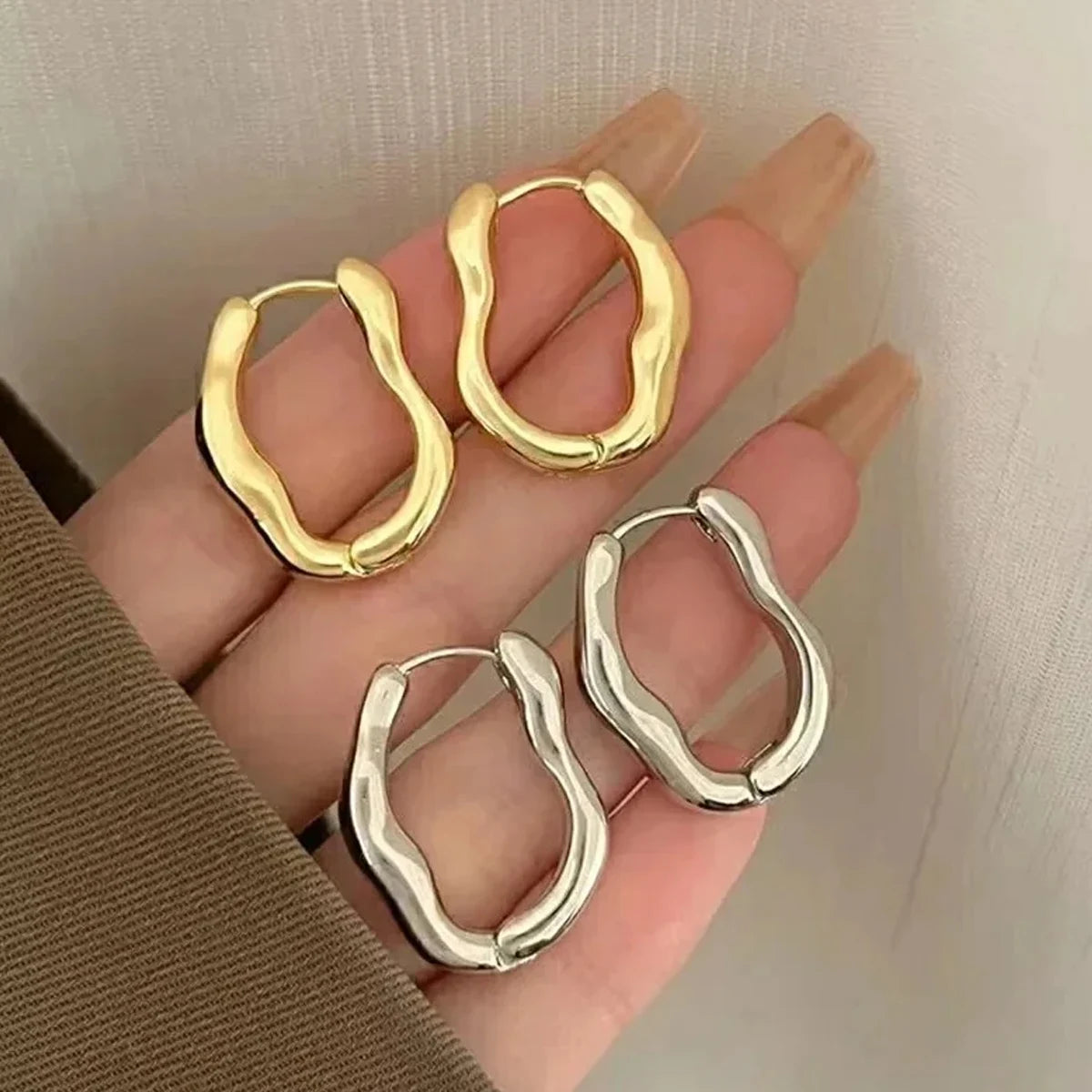 Trendy Irregular Geo Earrings