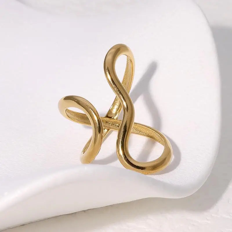 Gold Open Charm Ring