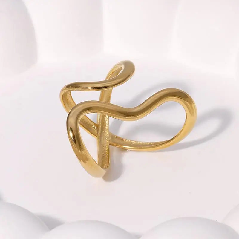 Gold Open Charm Ring